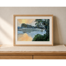 “Teteriv River” – Original Ukrainian Landscape Painting, Oil on Paper | Marina Stognieva “Teteriv River” – Original Ukrainian Landscape Painting, Oil on Paper | Marina Stognieva